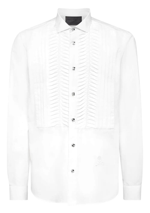 Philipp Plein Black Tie long-sleeve shirt - White