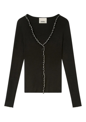 ISABEL MARANT x Izae ruffled trim cardigan - Black