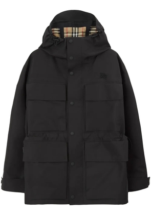 Burberry patch-pocket parka coat - Black