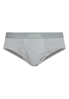 TOM FORD branded-waistband cotton briefs - Grey