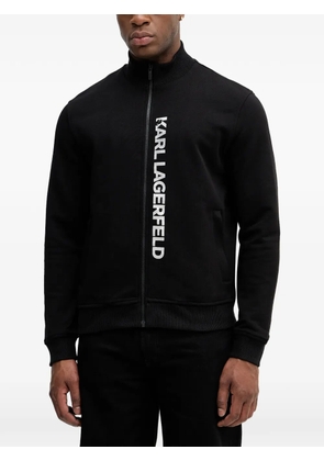 Karl Lagerfeld zip-up logo sweatshirt - Black