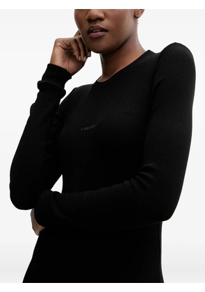 La Mania Lee long-sleeved maxi dress - Black