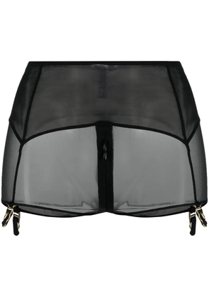 Maison Close L'Amoureuse sheer-mesh shorty - Black
