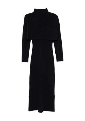 Maje ribbed high-neck dress - Blue