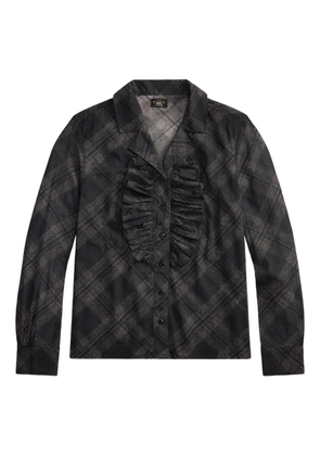 Ralph Lauren RRL ruffled plaid shirt - Grey