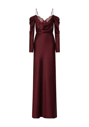 Rebecca Vallance Avalon lace-trimmed cowl-neck gown - Purple