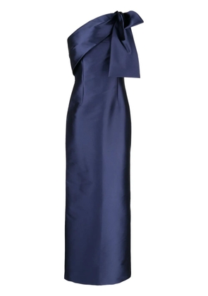 Sachin & Babi Bonnie bow satin-finish gown - Blue