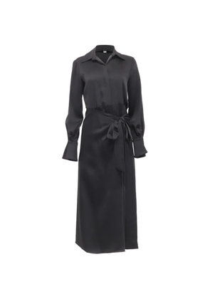 Burberry Pre-Owned tie-fastening midi dress - Black