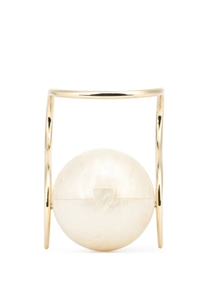 Cult Gaia Pearl top-handle clutch bag - White