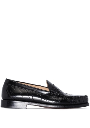 G.H.Bass x Maharishi Weejun Larson embossed loafers - Black