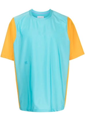 Fumito Ganryu colour-block crewneck T-shirt - Blue