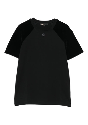 Maje velvet-panel T-shirt - Green