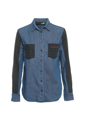 Love Moschino striped button shirt - Blue
