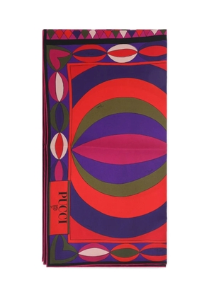 PUCCI geometric-pattern silk scarf - Blue