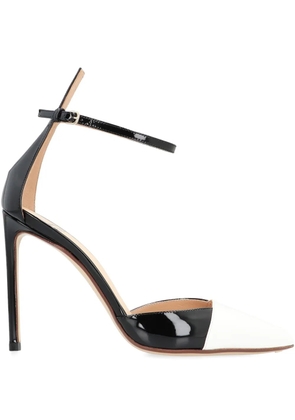 Francesco Russo 105MM patent leather ankle-strap pumps - Black