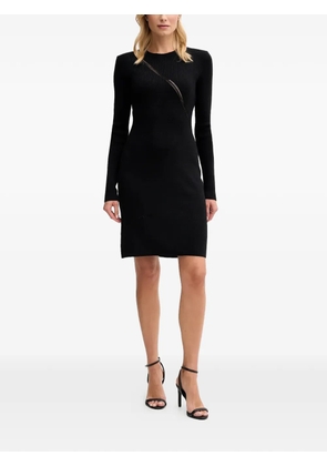 Sisley openwork mini dress - Black