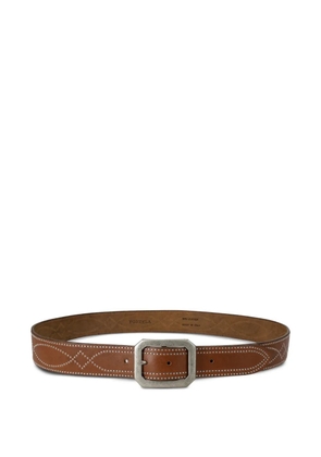 Fortela studded leather belt - Brown