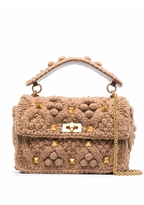 Valentino Garavani Rockstud-embellished tote bag - Brown