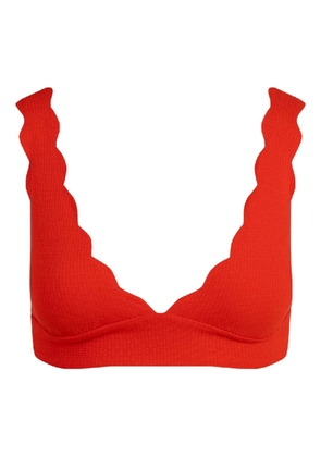 Marysia Santa Clara scallop-edge bikini top - Red