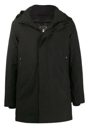 Save The Duck logo patch coat - Black