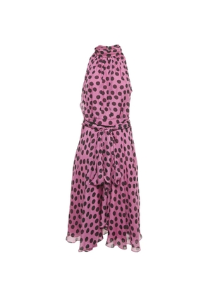 Carolina Herrera Vintage silk polka-dot midi dress - Pink