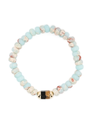 LUIS MORAIS 14kt yellow gold gemstone bead bracelet - Blue