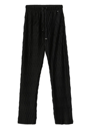 Herno plissé tapered trousers - Black