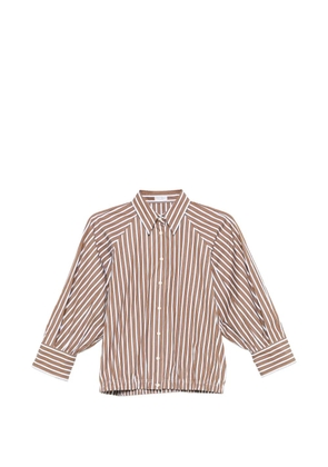 Brunello Cucinelli striped shirt - Brown