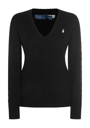 Polo Ralph Lauren cable-knit V-neck sweater - Black