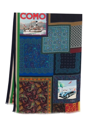 Pierre-Louis Mascia patchwork paisley scarf - Brown