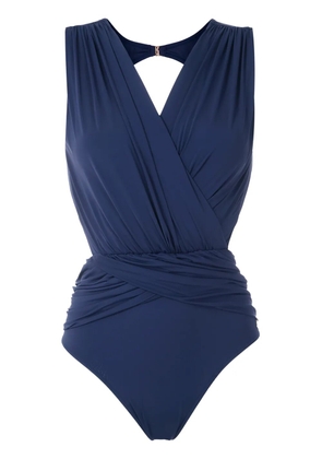 Brigitte Lumma draped swimsuit - Blue