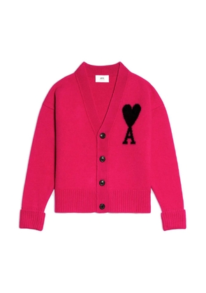 AMI Paris Ami de Coeur wool cardigan - Pink