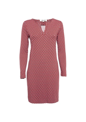 Diane Von Furstenberg Vintage star-pattern dress - Red