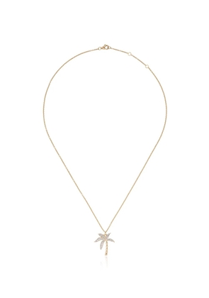 Yvonne Léon 18kt yellow gold and diamond palm tree necklace