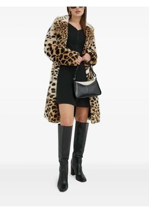 Trussardi zip-front three-quarter sleeves mini day dress - Black