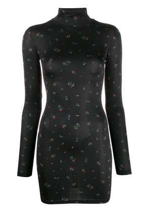 VETEMENTS roll-neck bodycon dress - Black