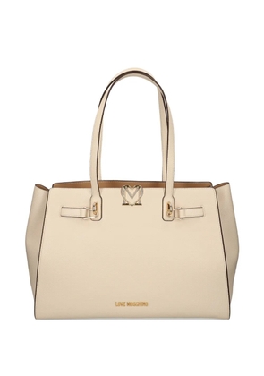 Love Moschino logo-detail tote bag - Neutrals