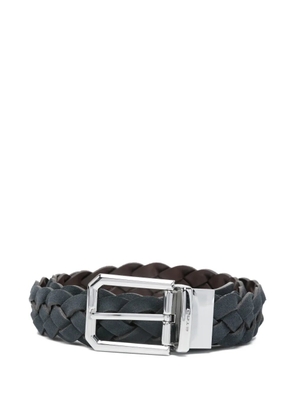 ETRO braided-leather buckle belt - Blue