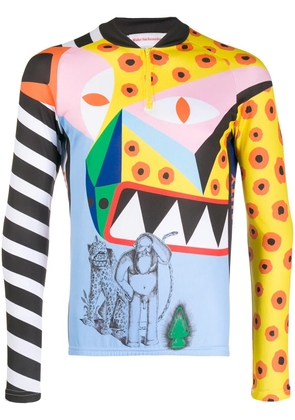 Walter Van Beirendonck Pre-Owned 2015/16's Explicit Beauty cycling longsleeved T-shirt - Yellow