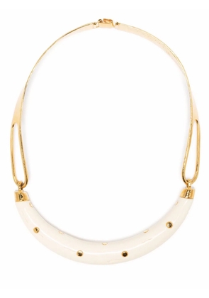 Aurelie Bidermann studded Caftan Moon necklace - Gold
