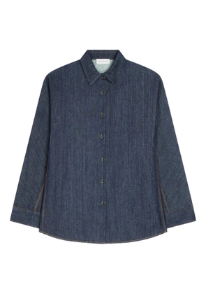 DRIES VAN NOTEN contrast-stitching denim shirt - Blue