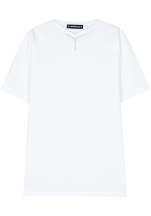 Y/Project logo-appliqué cotto T-shirt - White