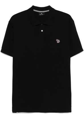 PS Paul Smith cotton Zebra-patch polo shirt - Black