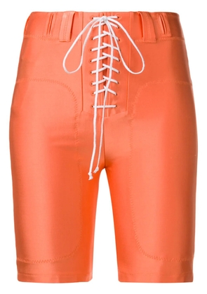 UNRAVEL PROJECT tie-front shorts - Orange