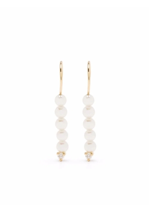 Mizuki 14kt gold Sea of Beauty diamond akoya pearls earrings