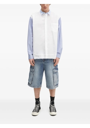 AMBUSH striped-panel shirt - White