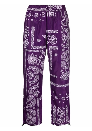 Palm Angels bandana-print logo trousers - Purple