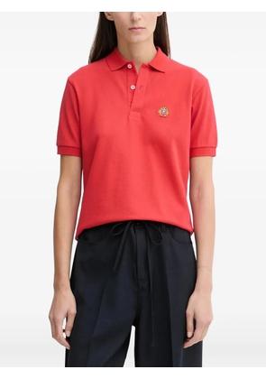 Bally button embellished polo shirt - Red