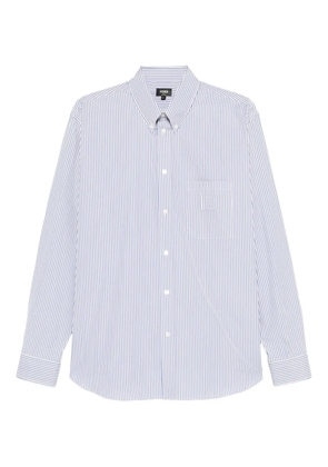 FENDI striped long-sleeved shirt - White