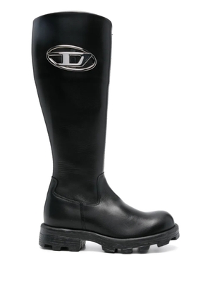 Diesel Oval D-logo boots - Black